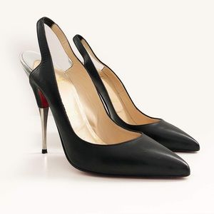Christian Louboutins Size 37 black slingbacks